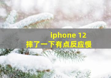 iphone 12摔了一下有点反应慢